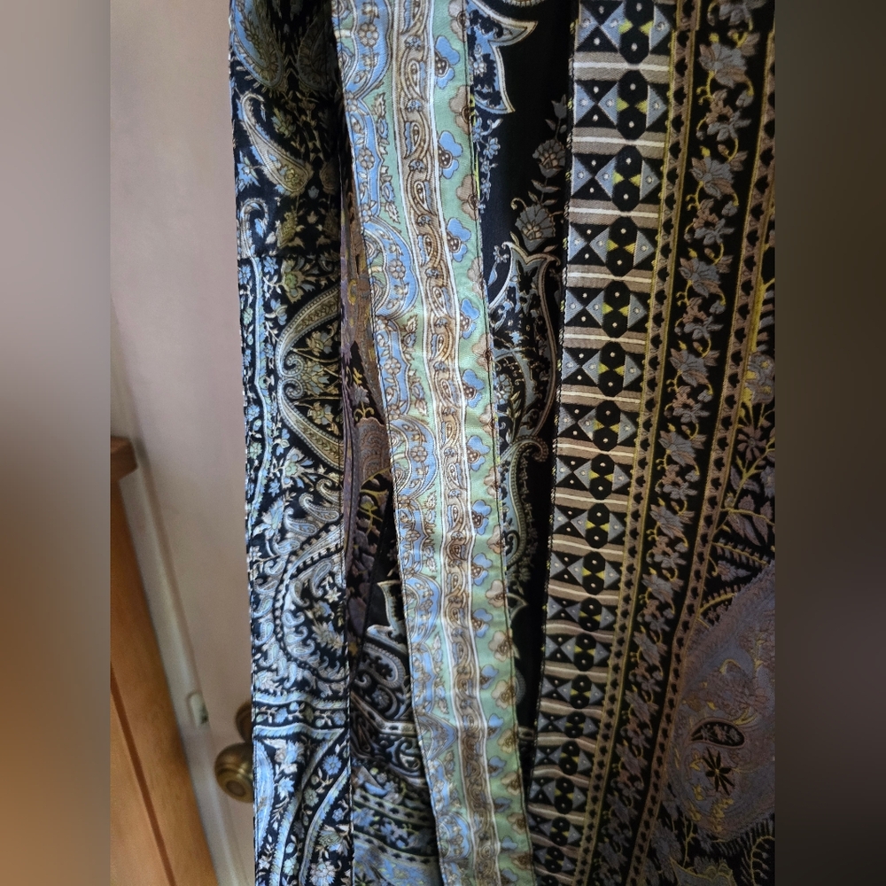 Iris Impressions Reversible Wrap Elegant Paisley Print Skirt Large - Picture 5 of 8